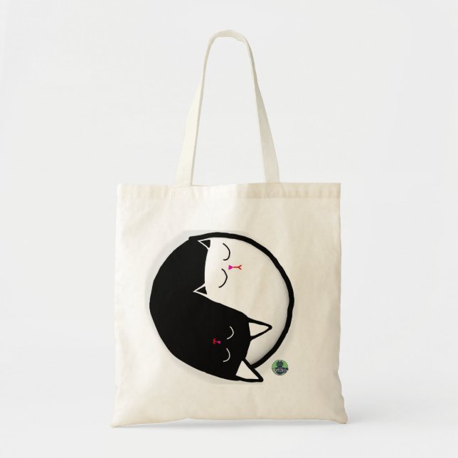Yin & Yang Kitties Tote Bag (Front)
