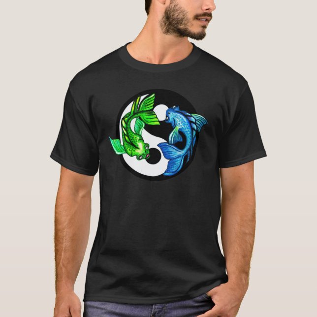 Yin-Yang Koi Design T-Shirt (Front)