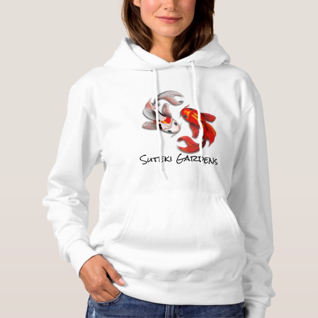 Yin Yang Koi Fish Botanical Garden Business Logo Hoodie (Front)