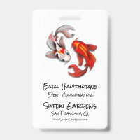 Yin Yang Koi Fish Business Logo Japanese Garden