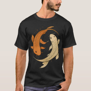 Yin Yang Koi Fish Harmony Illustration T-Shirt
