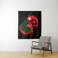 yin yang koi fish Japanese art style balance ukiyo