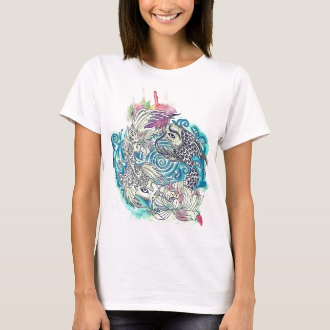 Yin Yang Koi Fish T-Shirt (Front)