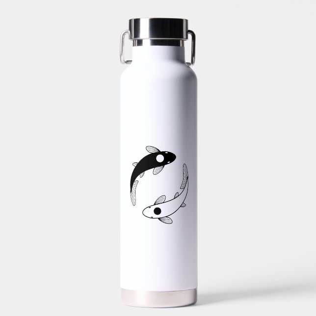 Yin Yang Koi Fish Water Bottle (Front)