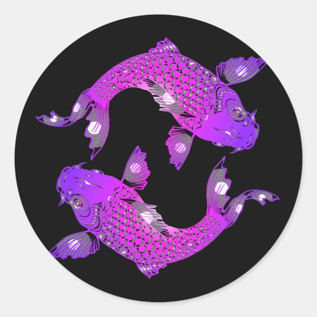 yin yang koi stickers (Front)