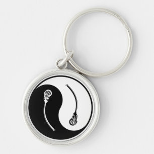 Yin Yang Lacrosse Key Ring