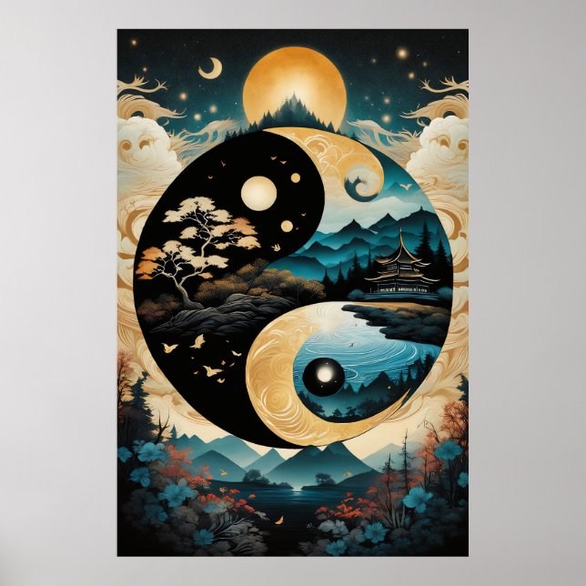 Yin Yang Landscape Poster (Front)