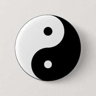 Yin Yang large 6 Cm Round Badge