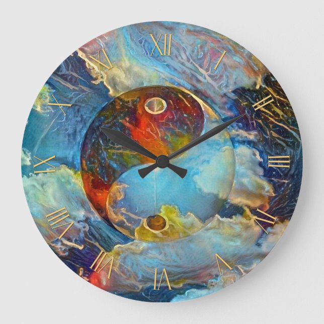 Yin Yang Large Clock (Front)