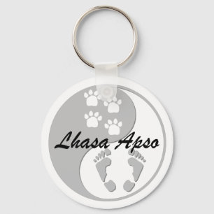 yin yang lhasa apso key ring