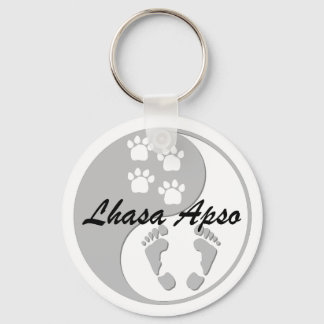 yin yang lhasa apso key ring
