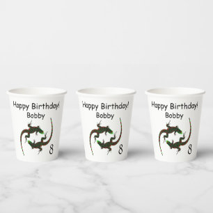 Yin Yang Lizards Age Birthday  Paper Cups