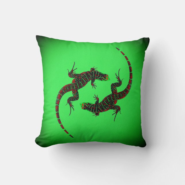 Yin Yang Lizards Cushion (Front)