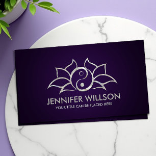 Yin Yang Lotus flower - Mother of pearl Business Card