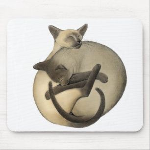 Yin Yang Love Cats Mousepad