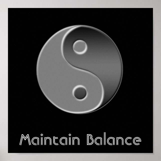 yin-yang, Maintain Balance Poster (Front)