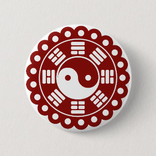 Yin Yang Mandala 6 Cm Round Badge