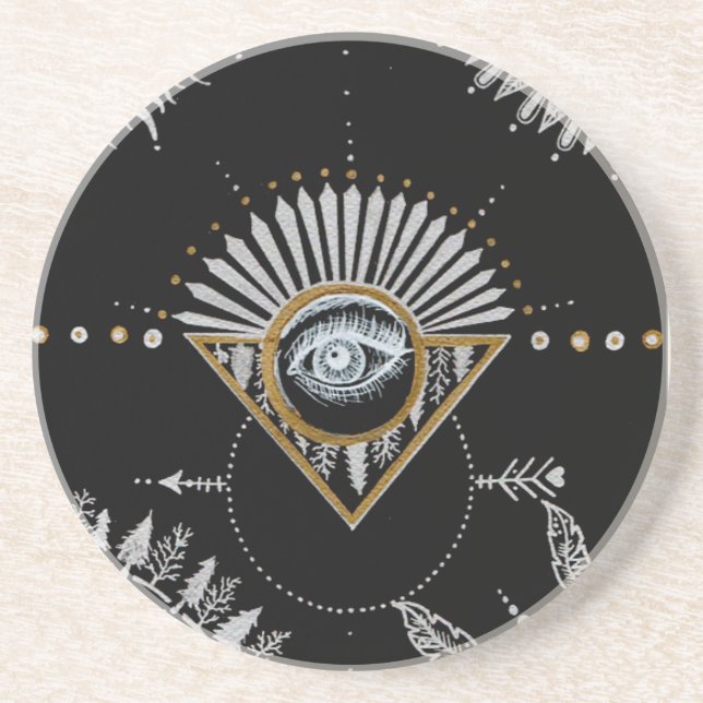 Yin Yang Mandala Coaster (Front)