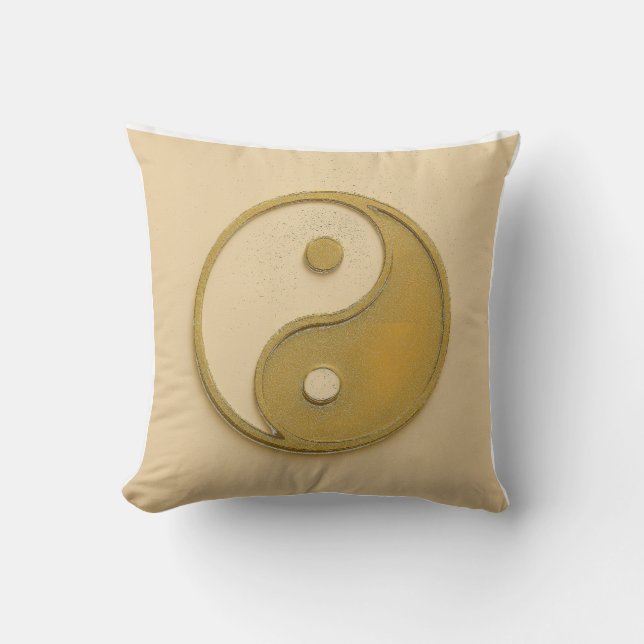  Yin Yang Mandala Pillow – Balance & Harmony (Front)