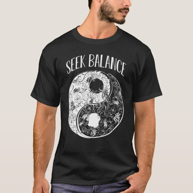 Yin Yang Mandala Seek Balance Native American Sham T-Shirt (Front)