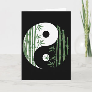 Yin Yang Mboo Harmony Zen Symbol Yoga Art For Wome Card