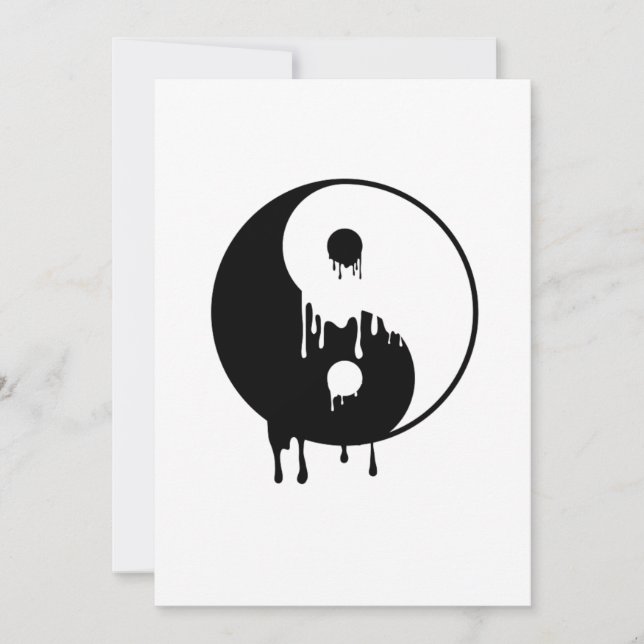 Yin Yang Melting Harmony Taoism Meditation Gift Invitation (Front)
