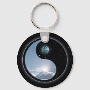 Yin Yang Moon Sun Key Ring