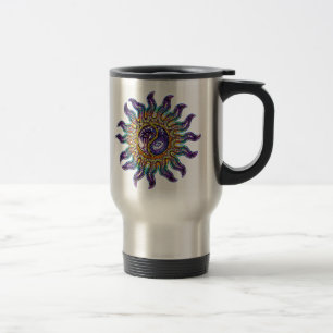 Yin Yang Mosaic Sun Travel Mug