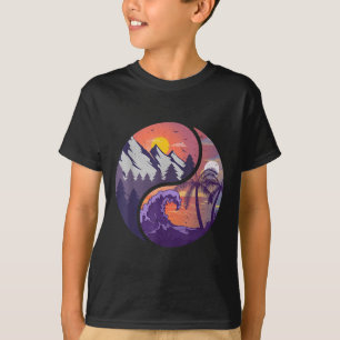 Yin Yang Mountains & Beach Landscapes T-Shirt
