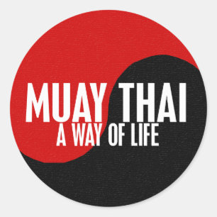 Yin Yang Muay Thai 1 Classic Round Sticker