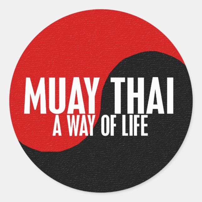 Yin Yang Muay Thai 1 Classic Round Sticker (Front)