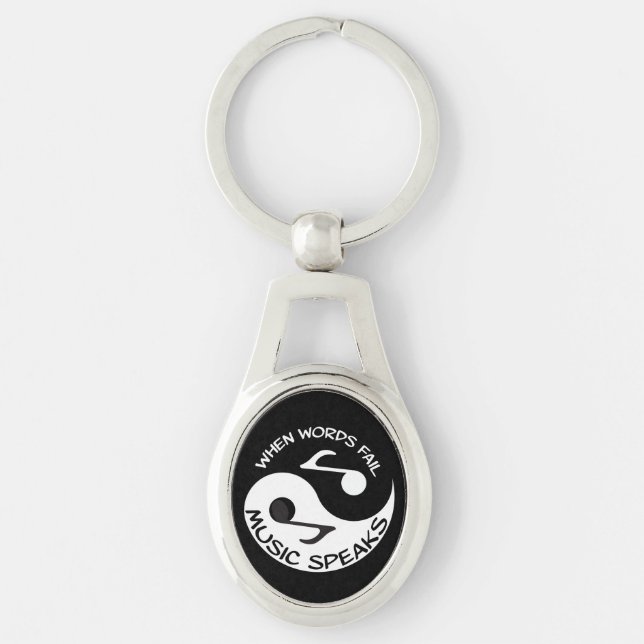 Yin yang music key ring (Front)