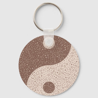 Yin Yang Music Notes  Key Ring