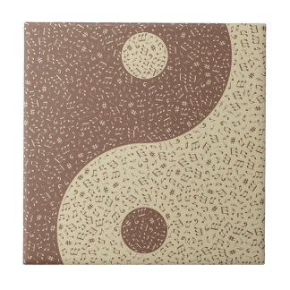 Yin Yang Music Notes Tile