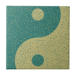 Yin Yang Music Notes Tile