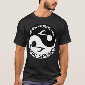 Yin yang Music Yinyang words T-Shirt