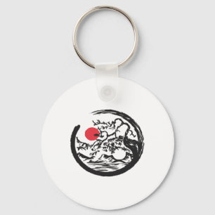 Yin Yang Natural Bonsai Tree Qi Gong Yoga Tai Chi Key Ring