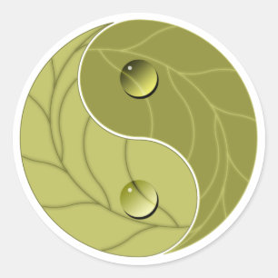 Yin Yang Nature Classic Round Sticker