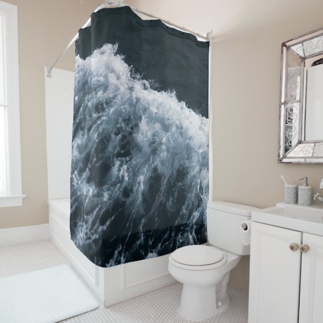 Yin Yang Ocean Glam 1 Shower Curtain (In Situ)