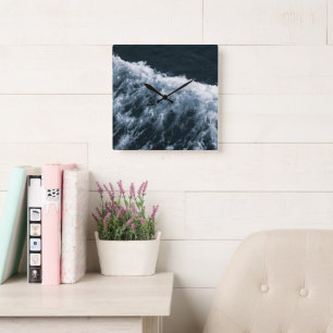 Yin Yang Ocean Glam 1 Square Wall Clock