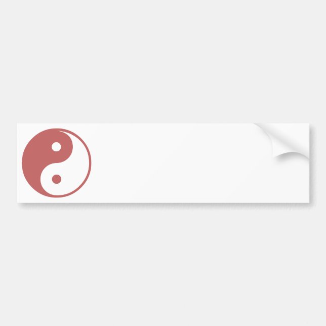 Yin Yang Old Rose Illustration Template Bumper Sticker (Front)