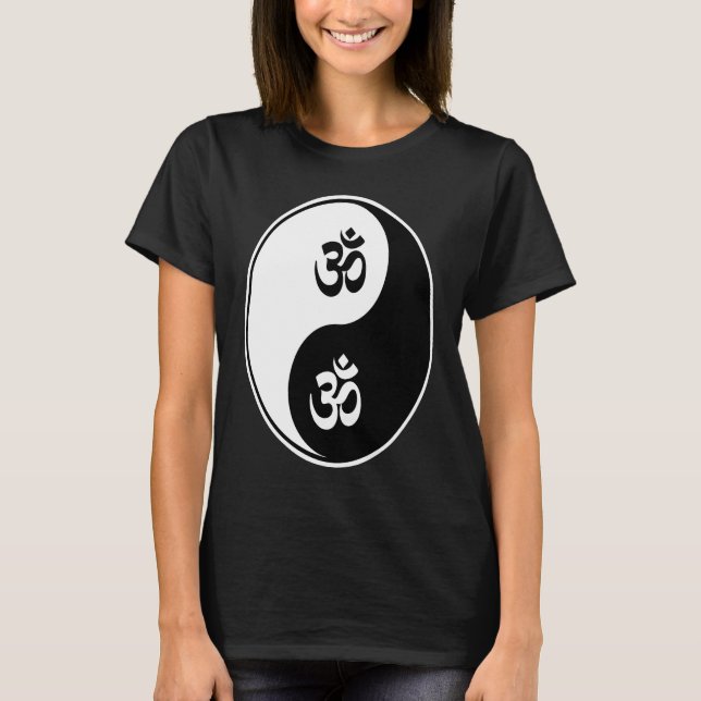Yin Yang  Om Pranava Yoga Namaste  Buddhist Zhen T-Shirt (Front)