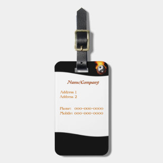 Yin Yang on Fire Luggage Tag