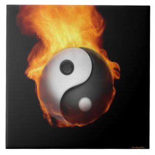 Yin Yang on Fire Tile