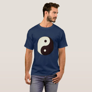 Yin Yang on navy blue men's t-shirt