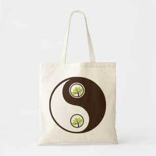 Yin Yang Organic Planet Canvas Bags