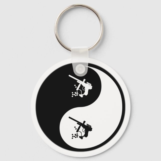 Yin Yang Paintball Key Ring (Front)