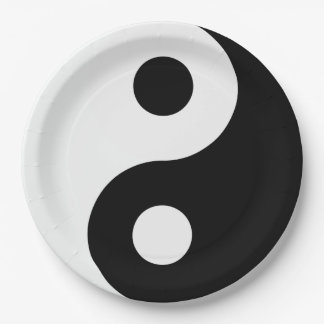 Yin Yang Paper Plate