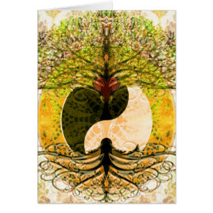 Yin Yang Pattern with Tree of Life