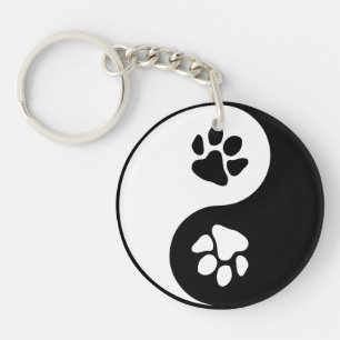 Yin Yang Paw Key Ring